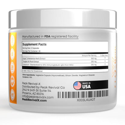 Turkesterone + Tongkat Ali + Colostrum