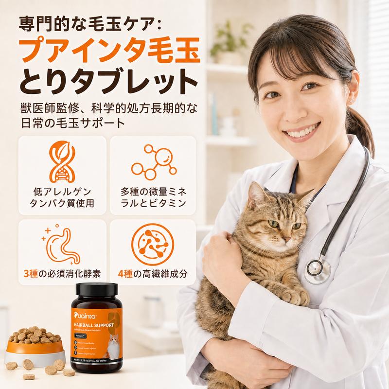 猫用ナチュラル毛玉ケアタブレット